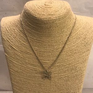 Silver butterfly charm necklace